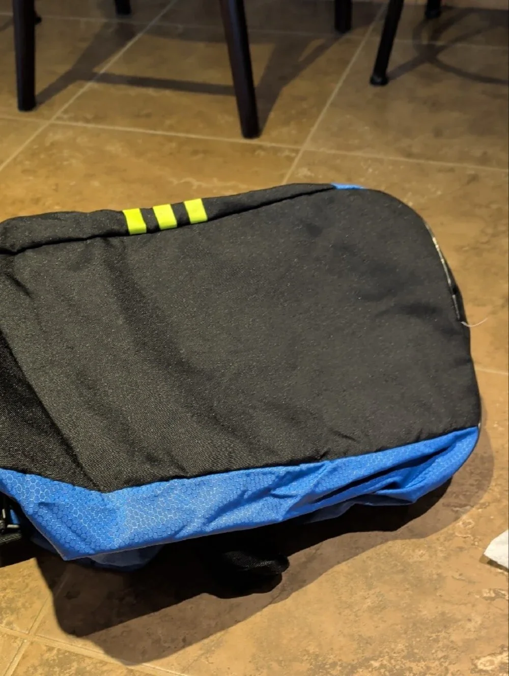 adidas Blue and Neon Yellow Training Duffel